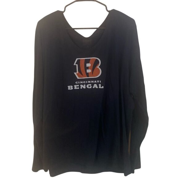 NFL proline Fanatics Bengals McPherson size 3XL long sleeve vneck graphic tshirt - Picture 1 of 5